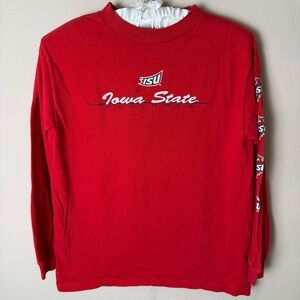 Vintage Iowa State Cyclones Shirt Kids Medium ISU Ames Tee LS Top Red Cy 90s Y2K